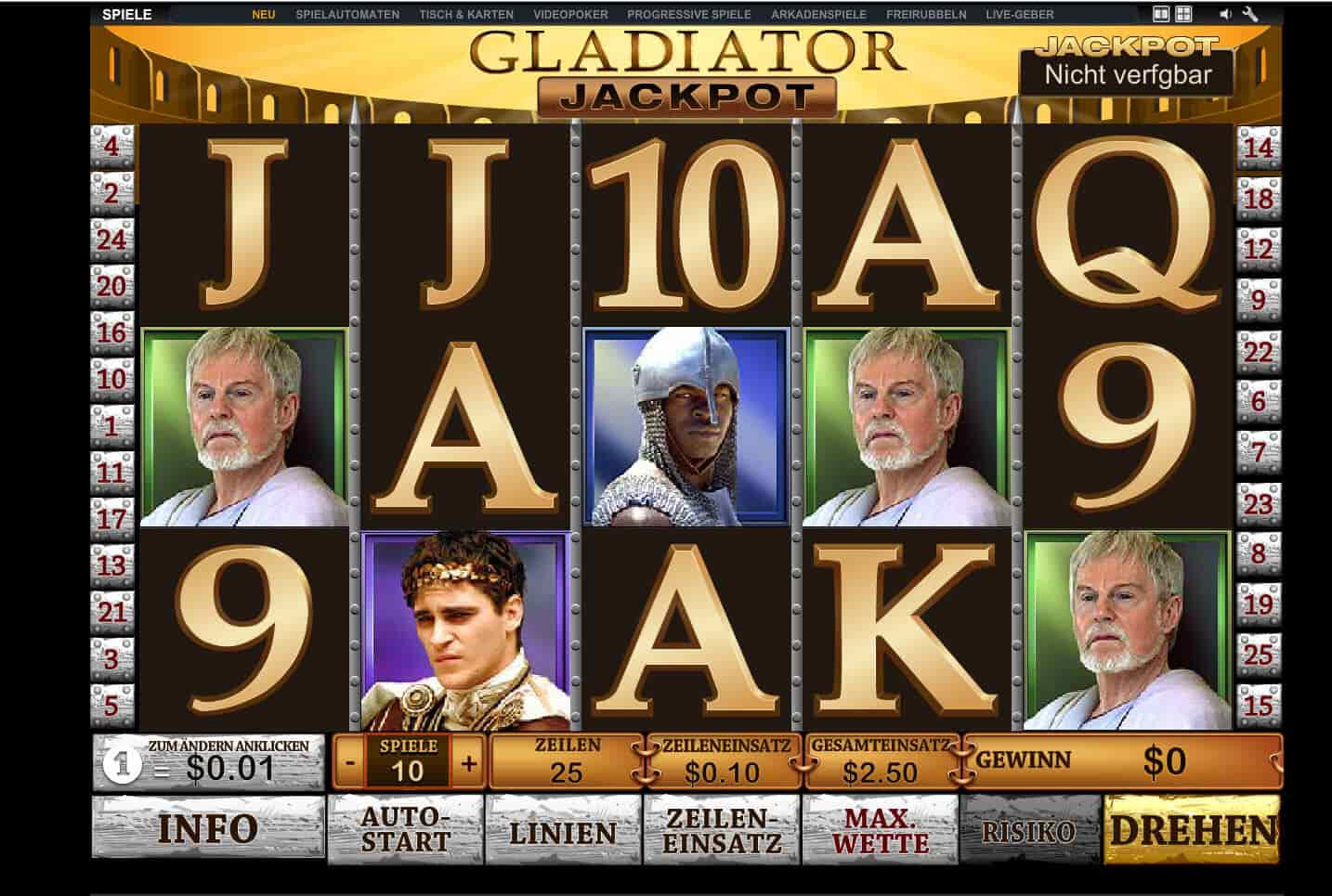 gladiator jackpot